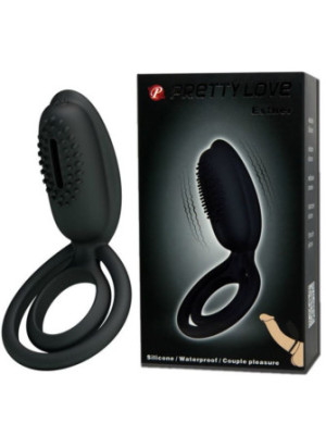 Cockring vibrant en silicone avec stimulateur clitoridien Esther - CC592166